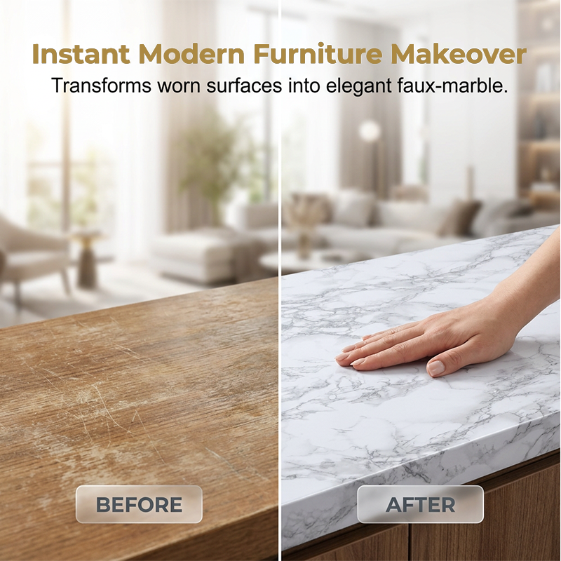 ✨ Self-Adhesive Faux Marble Wallpaper Roll – Give Your Home A Luxury Makeover In Minutes 🏡