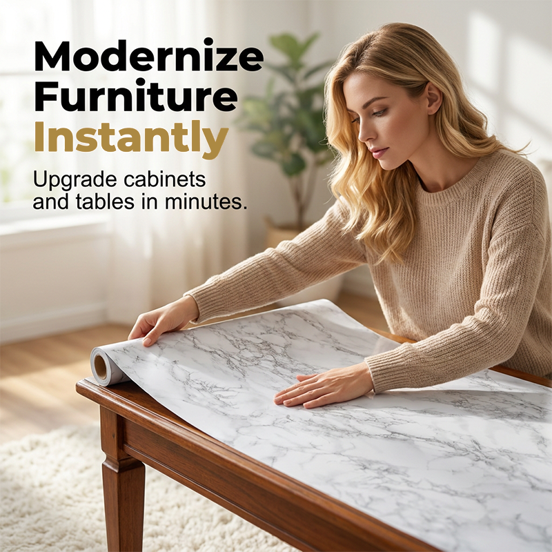 ✨ Self-Adhesive Faux Marble Wallpaper Roll – Give Your Home A Luxury Makeover In Minutes 🏡