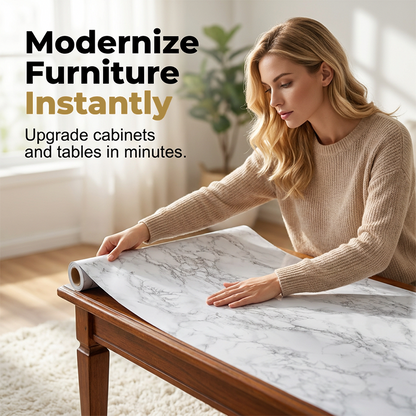 ✨ Self-Adhesive Faux Marble Wallpaper Roll – Give Your Home A Luxury Makeover In Minutes 🏡
