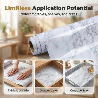 ✨ Self-Adhesive Faux Marble Wallpaper Roll – Give Your Home A Luxury Makeover In Minutes 🏡