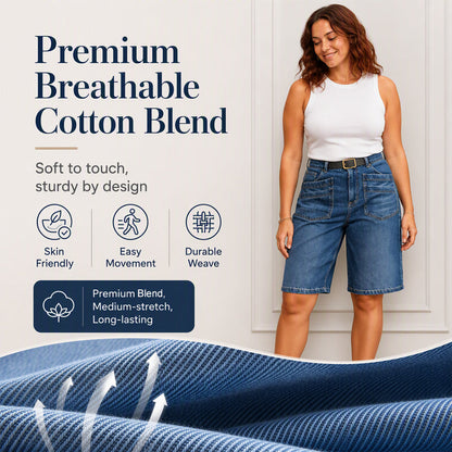 ⌛Limited-time offer-Women's Classic Straight-Leg Denim Crop Pants