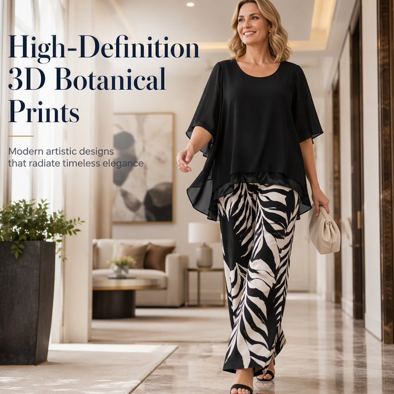 ⌛Limited Time Sale 50% OFF🔥Women’s Flutter Sleeve Top & Wide-Leg Pants Set