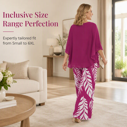 ⌛Limited Time Sale 50% OFF🔥Women’s Flutter Sleeve Top & Wide-Leg Pants Set