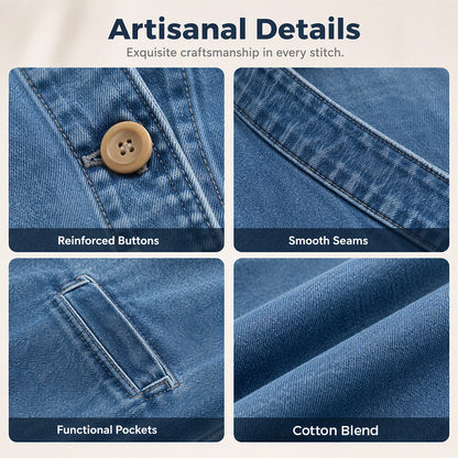 🌸Hot Sale 50% OFF💖Women's Casual Collarless Button Cardigan Jacket