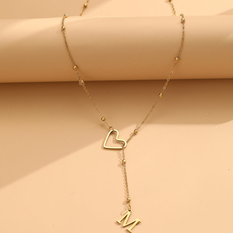 🥳2026 HOT SALE🥳💞50K+ SOLD!⏳✨Stainless Steel Y-Shape Heart Initial Necklace