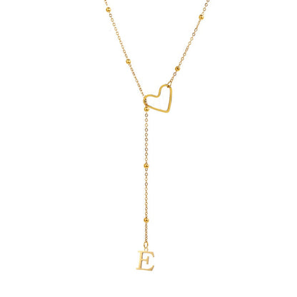 🥳2026 HOT SALE🥳💞50K+ SOLD!⏳✨Stainless Steel Y-Shape Heart Initial Necklace