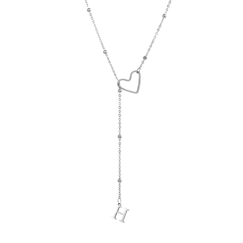 🥳2026 HOT SALE🥳💞50K+ SOLD!⏳✨Stainless Steel Y-Shape Heart Initial Necklace