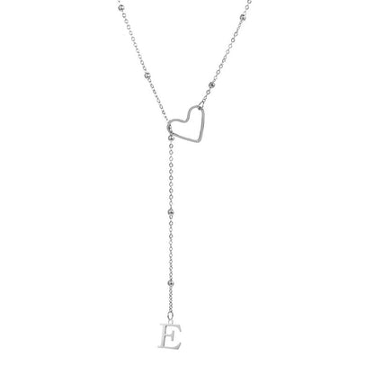 🥳2026 HOT SALE🥳💞50K+ SOLD!⏳✨Stainless Steel Y-Shape Heart Initial Necklace