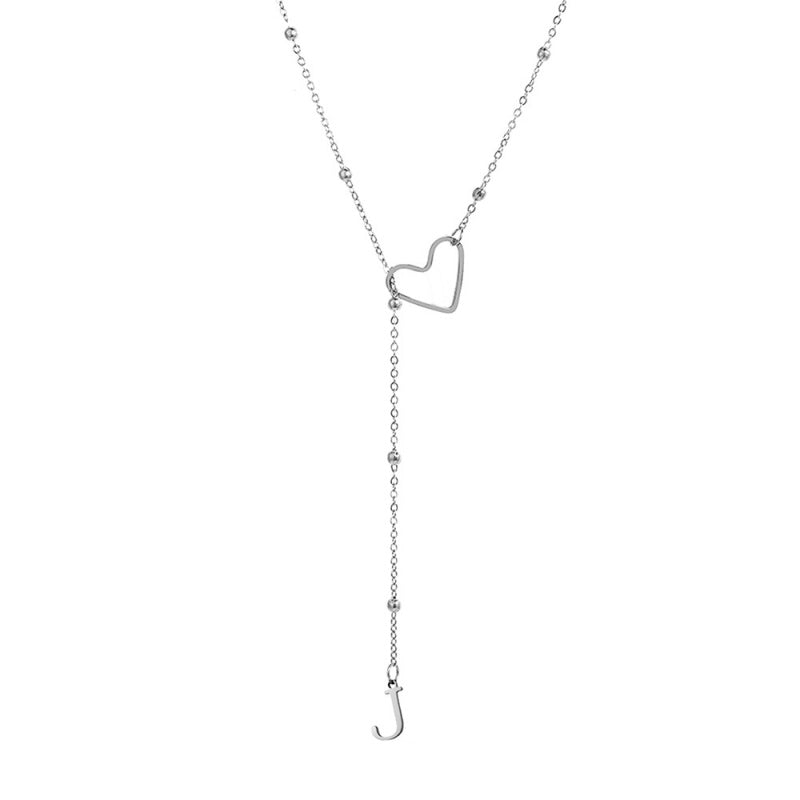🥳2026 HOT SALE🥳💞50K+ SOLD!⏳✨Stainless Steel Y-Shape Heart Initial Necklace