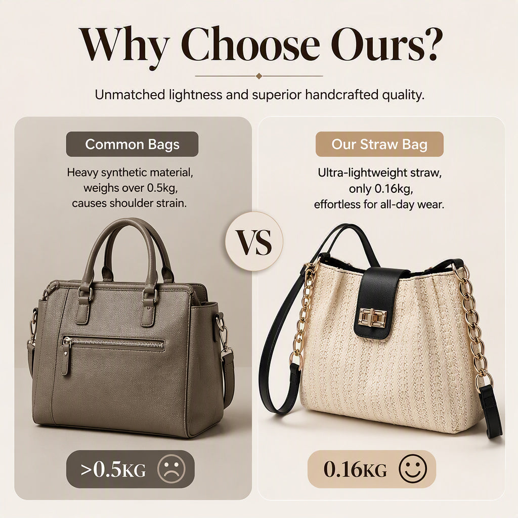 ⏳🔥LIMITED-TIME 50% OFF! ⏰Spacious Commuter Straw Shoulder Bag