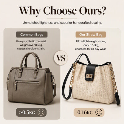 ⏳🔥LIMITED-TIME 50% OFF! ⏰Spacious Commuter Straw Shoulder Bag