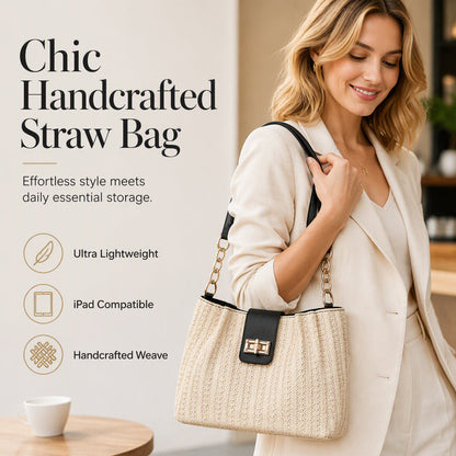 ⏳🔥LIMITED-TIME 50% OFF! ⏰Spacious Commuter Straw Shoulder Bag