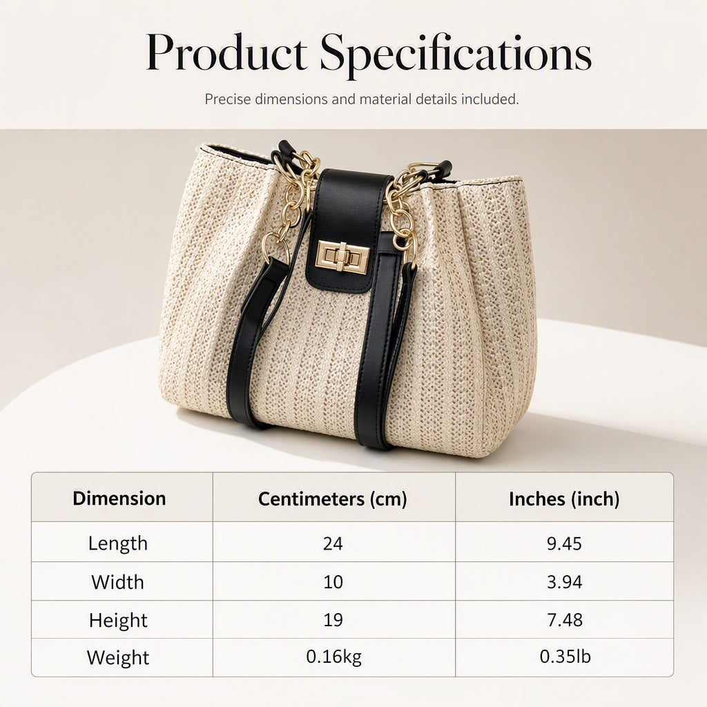 ⏳🔥LIMITED-TIME 50% OFF! ⏰Spacious Commuter Straw Shoulder Bag