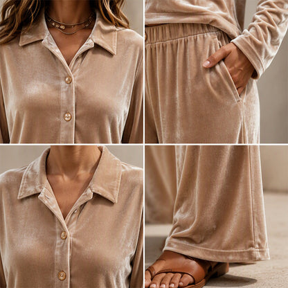 🌸Hot Sale 50% OFF💖Women’s Casual Velvet 2-Piece Lounge Set