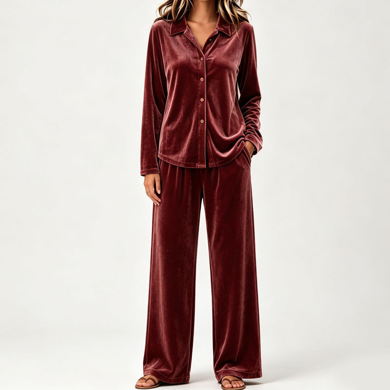 🌸Hot Sale 50% OFF💖Women’s Casual Velvet 2-Piece Lounge Set