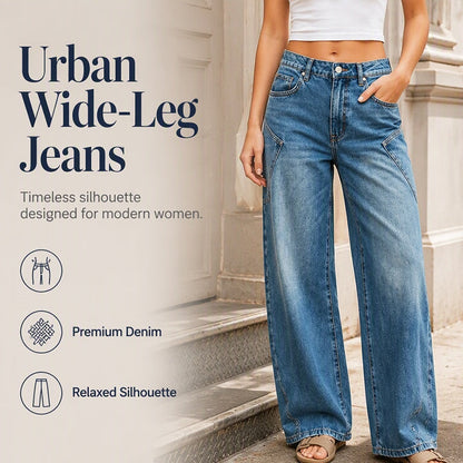 🌸Hot Sale 50% OFF💖Women's Casual Wide Leg Jeans