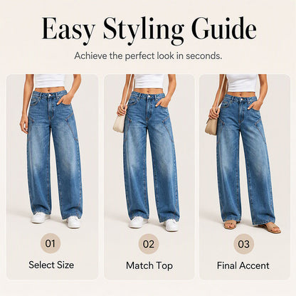 🌸Hot Sale 50% OFF💖Women's Casual Wide Leg Jeans