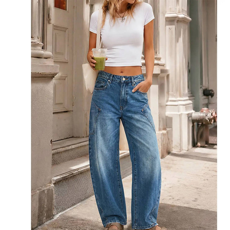 🌸Hot Sale 50% OFF💖Women's Casual Wide Leg Jeans