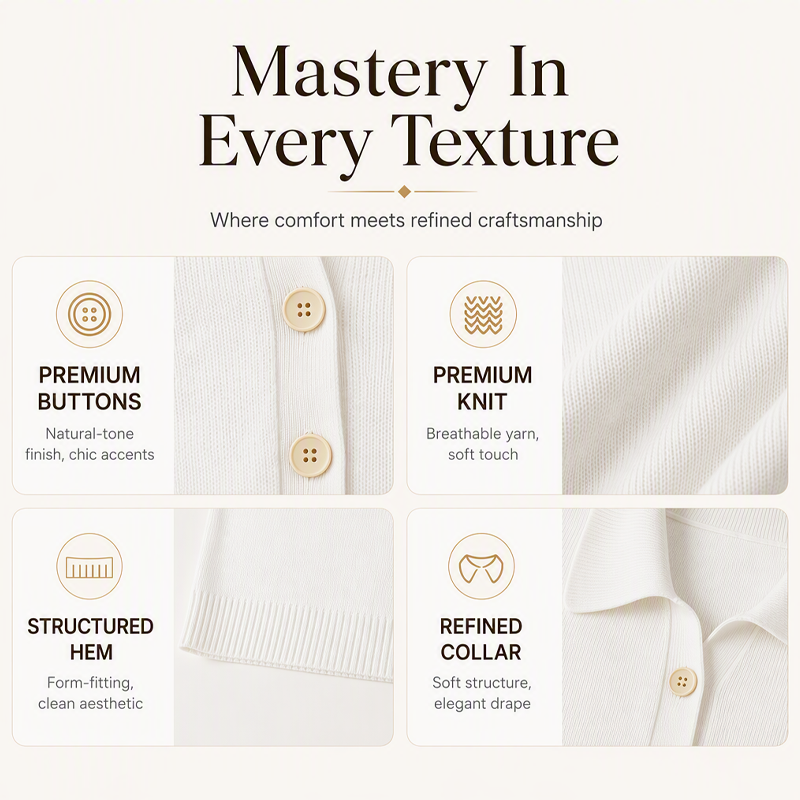 🌸Hot Sale 50% OFF💖Women's Elegant Lapel Collar Knit Sweater