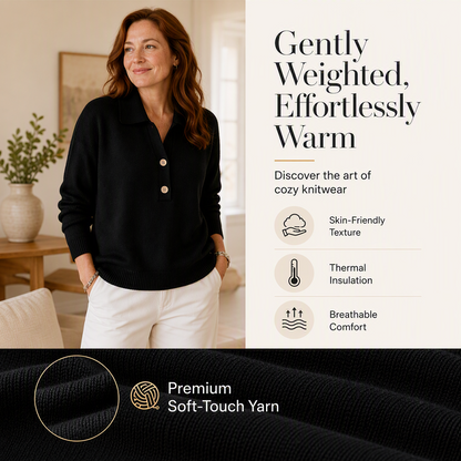 🌸Hot Sale 50% OFF💖Women's Elegant Lapel Collar Knit Sweater