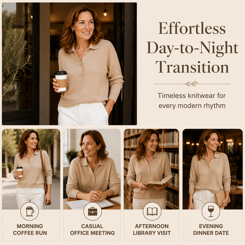 🌸Hot Sale 50% OFF💖Women's Elegant Lapel Collar Knit Sweater