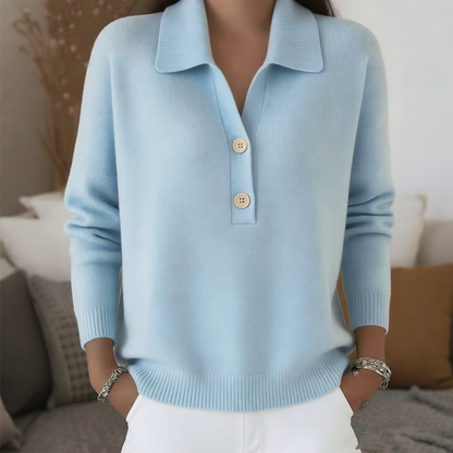 🌸Hot Sale 50% OFF💖Women's Elegant Lapel Collar Knit Sweater