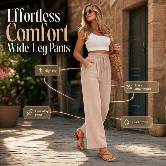 🌸Hot Sale 50% OFF💖Women's Casual High Waisted Wid-Leg Pants