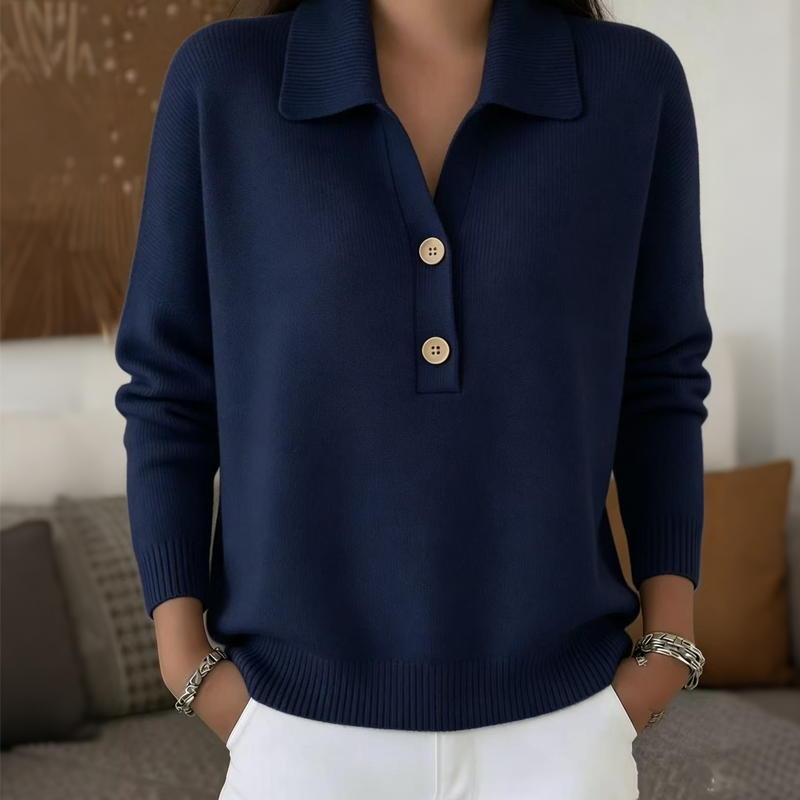 🌸Hot Sale 50% OFF💖Women's Elegant Lapel Collar Knit Sweater