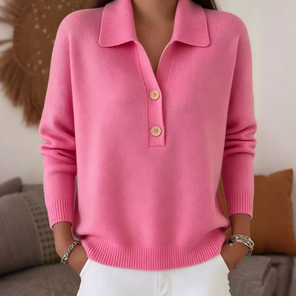🌸Hot Sale 50% OFF💖Women's Elegant Lapel Collar Knit Sweater