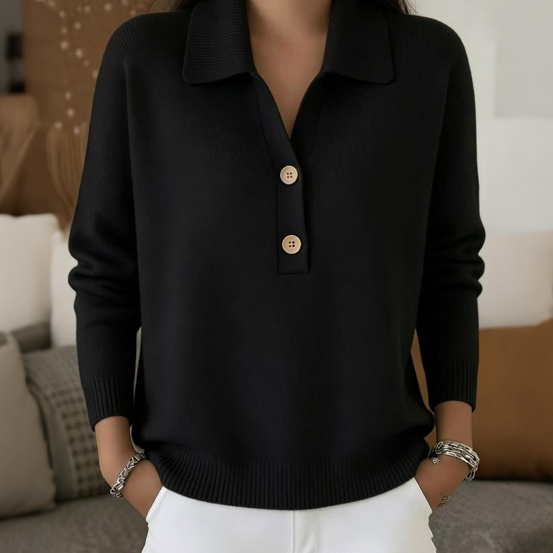 🌸Hot Sale 50% OFF💖Women's Elegant Lapel Collar Knit Sweater