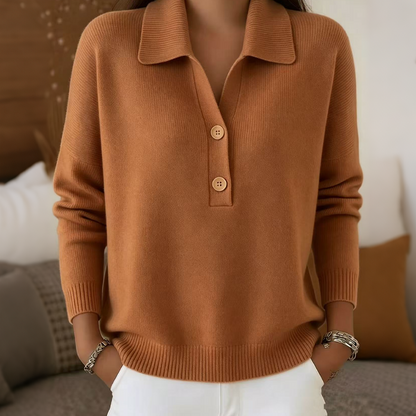 🌸Hot Sale 50% OFF💖Women's Elegant Lapel Collar Knit Sweater