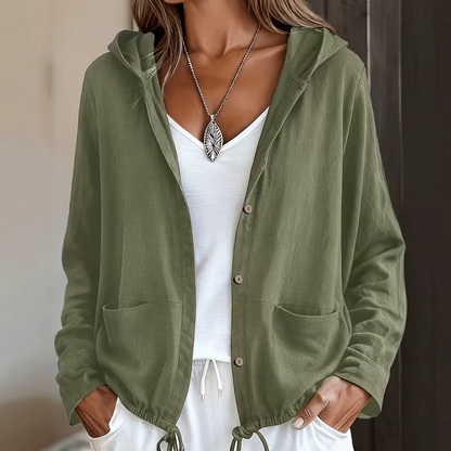 🌸Hot Sale 50% OFF💖Women's Casual Hooded Jacket with Drawstring Hem