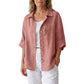 🌸Hot Sale 50% OFF💖Women's Retro Loose-Fit Button-Down Shirt