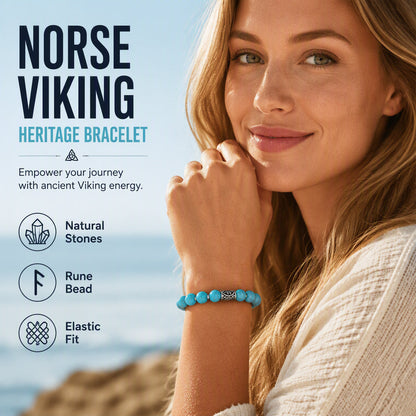 🌸Hot Sale 50% OFF💖Bold Viking Natural Stone Beaded Bracelet