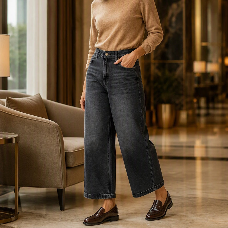 🌸Hot Sale 50% OFF💖Women's Casual Straight-Leg Cropped Jeans