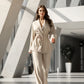🌸Hot Sale 50% OFF💖Women’s Elegant V-Neck Top & Wide-Leg Pants 2-Piece Set