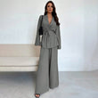 🌸Hot Sale 50% OFF💖Women’s Elegant V-Neck Top & Wide-Leg Pants 2-Piece Set
