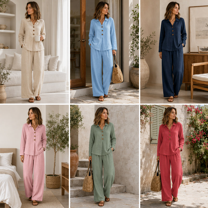 🌸Hot Sale 50% OFF💖Women's Casual Long-Sleeve Top & Pants 2-Piece Set
