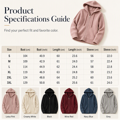 🌸Hot Sale 50% OFF💖Women's Hooded Knit Zip-Up Cardigan Sweater