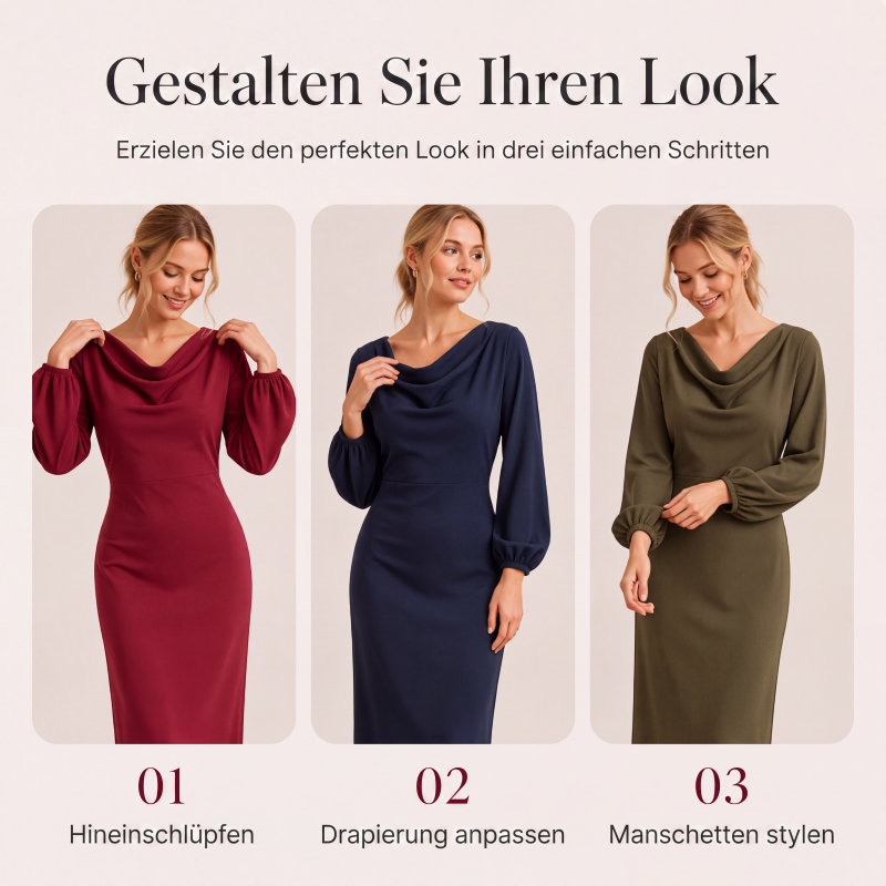 💃New Collection – 50% OFF🔥🛍️Elegant women's dress with a cowl neck
