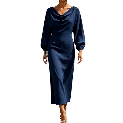💃New Collection – 50% OFF🔥🛍️Elegant women's dress with a cowl neck