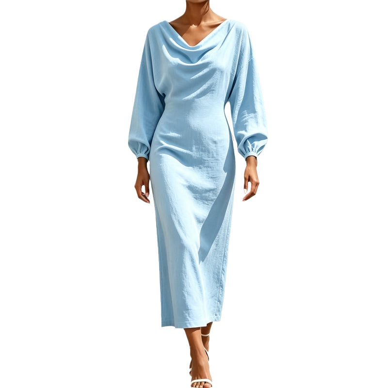 💃New Collection – 50% OFF🔥🛍️Elegant women's dress with a cowl neck
