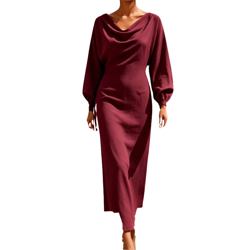 💃New Collection – 50% OFF🔥🛍️Elegant women's dress with a cowl neck