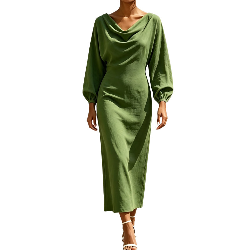💃New Collection – 50% OFF🔥🛍️Elegant women's dress with a cowl neck