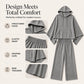 🌸Hot Sale 50% OFF💖Women's Loose Hooded Cape Top & Wide-Leg Pants Set
