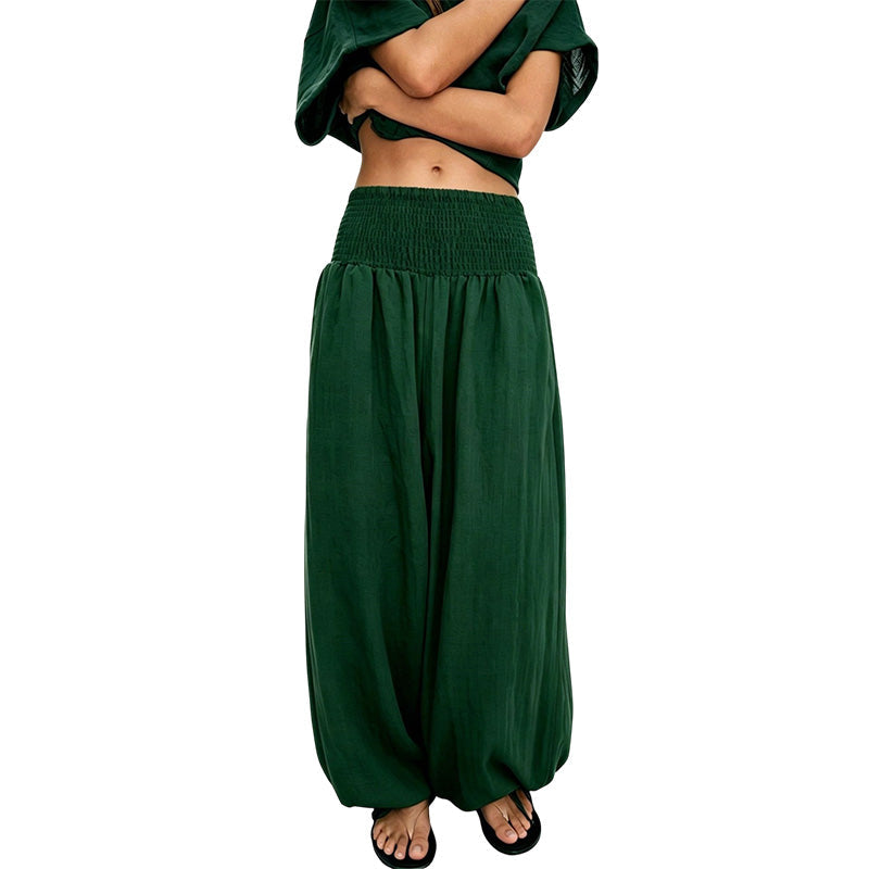 🌸Hot Sale 50% OFF💖Women's Casual Smocked Waist Harem Pants