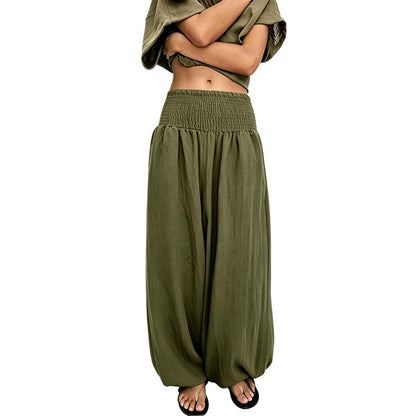 🌸Hot Sale 50% OFF💖Women's Casual Smocked Waist Harem Pants