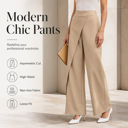 🌸Hot Sale 50% OFF💖Women's High Waisted Asymmetric Wrap Suit Pants