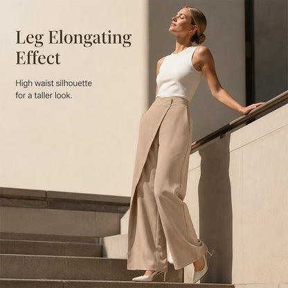 🌸Hot Sale 50% OFF💖Women's High Waisted Asymmetric Wrap Suit Pants