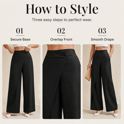 🌸Hot Sale 50% OFF💖Women's High Waisted Asymmetric Wrap Suit Pants
